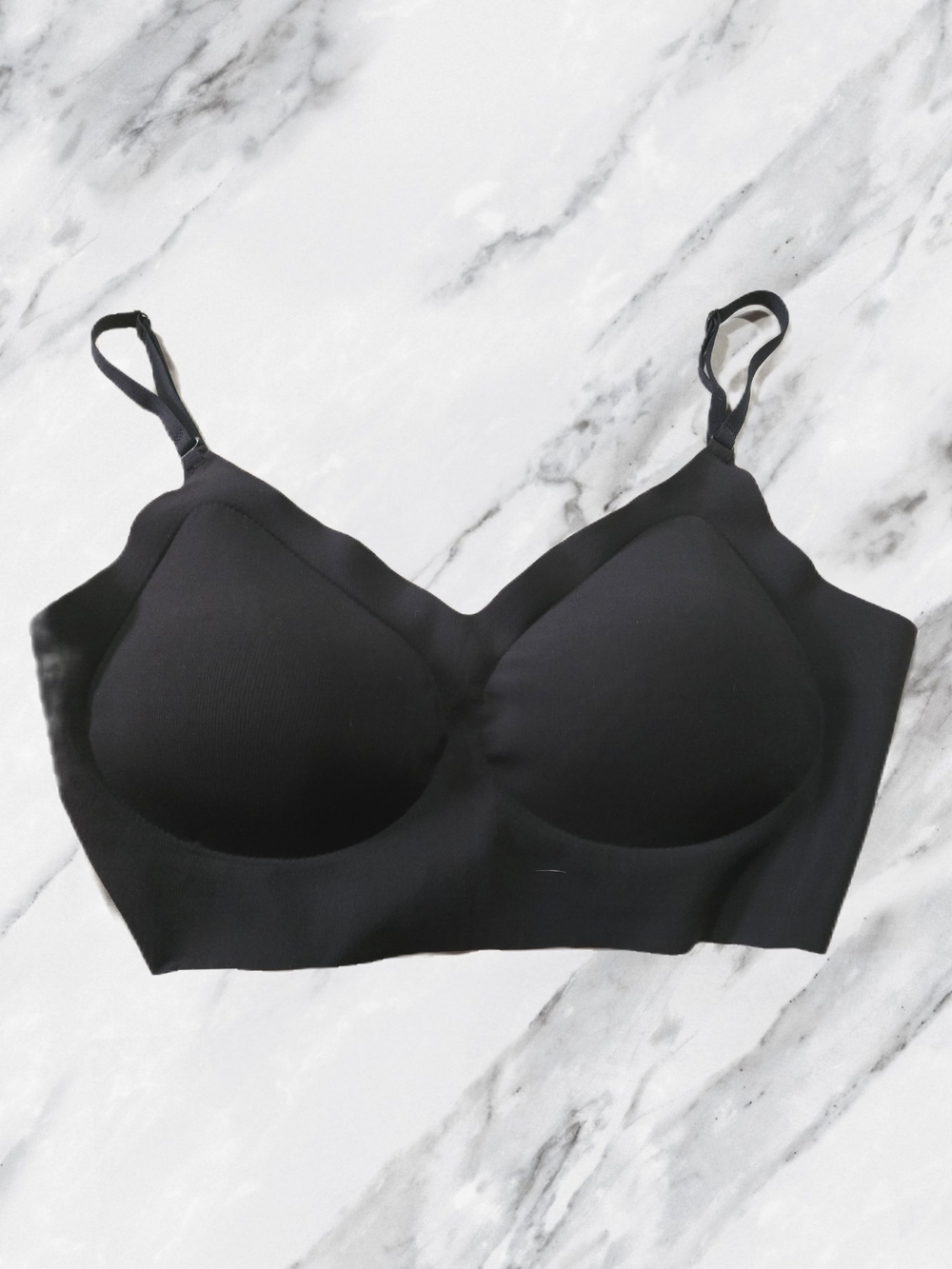 Smooth Wireless Black Bra